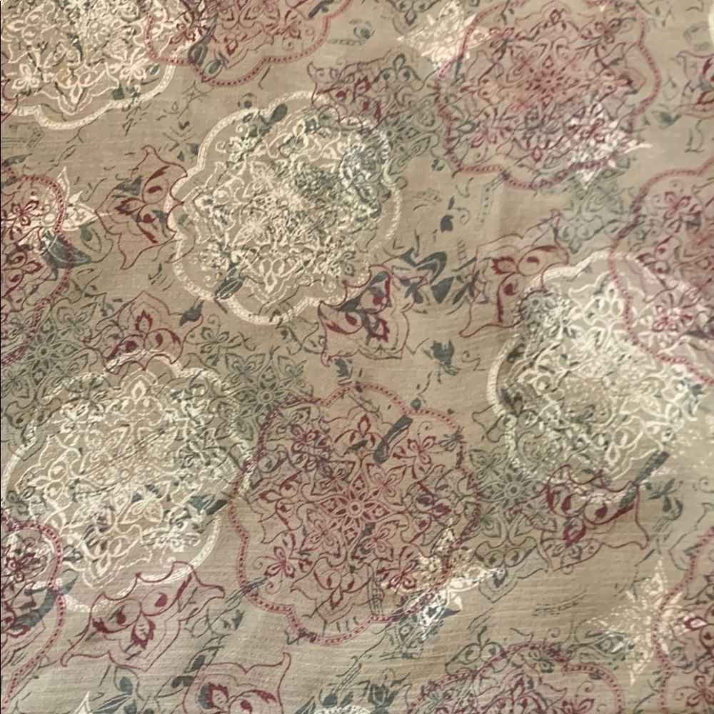 Women's Esprit Pink Purple Floral Scarf with Long Fringe Delicate Texture - Picture 4 of 6